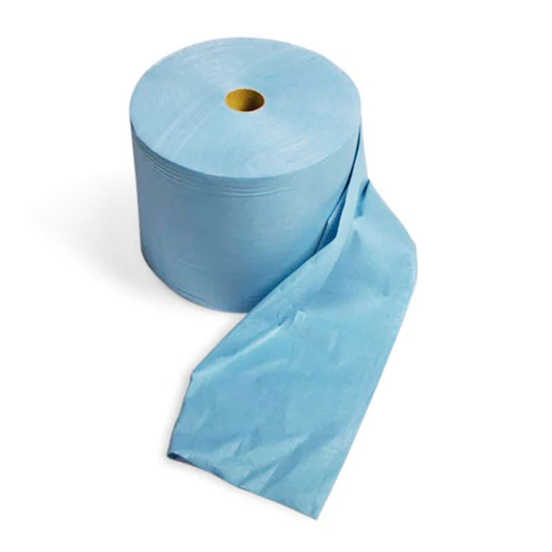 Heavy duty woodpulp polyester material Industrial blue woodpulp cellulose Shop Towels