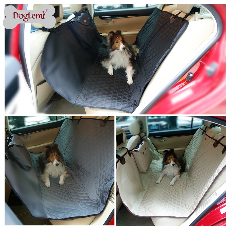 Deluxe Waterproof travel PU leather adjustable strap Pet Dog Accessories Waterproof Car Dog Seat Cover