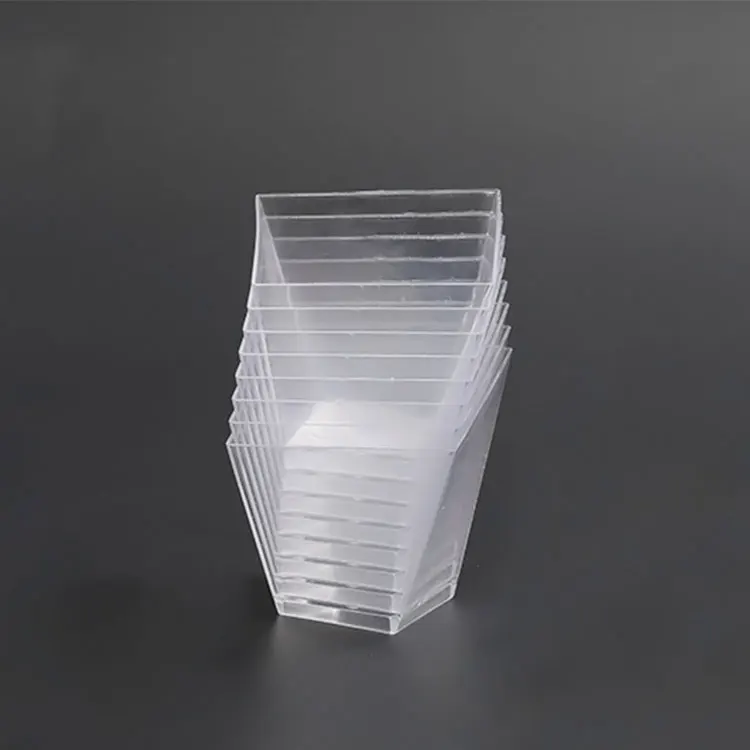 Mini Ps Disposable Custom Unsquare Beverage Tasting Dessert Plastic Cup