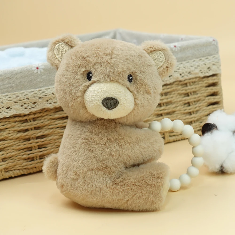 Wolife Original Design Baby Plush Toy With Teethers Newborn Soothing Toy Plush Elephant Stroller Soft Security Hanging Toys