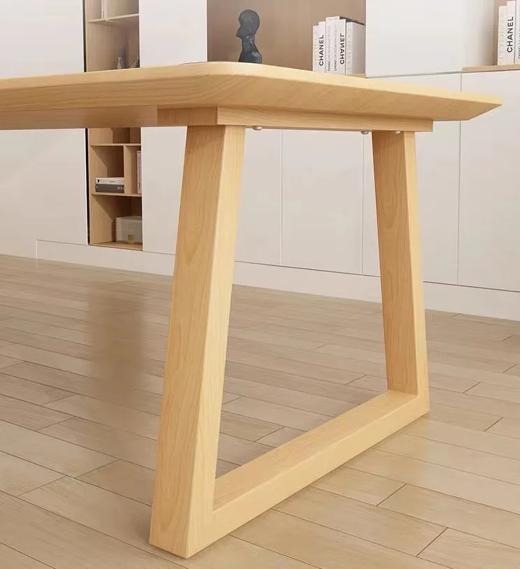 Nordic Style Solid Wood Rectangle Table Modern Simple Ash Dining Hotel Household Dining Tables and chairs for restaurant