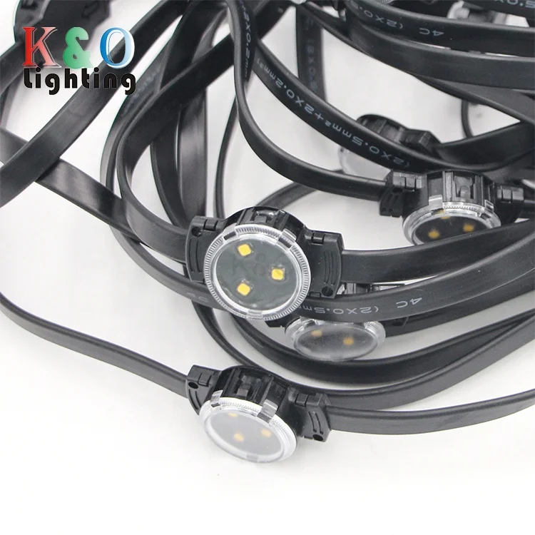 Наружная декоративная Пиксельная Светодиодная лента 30 мм 12 В Водонепроницаемая IP68 Rgb 10 27 квадратная цепь медная светодиодная световая