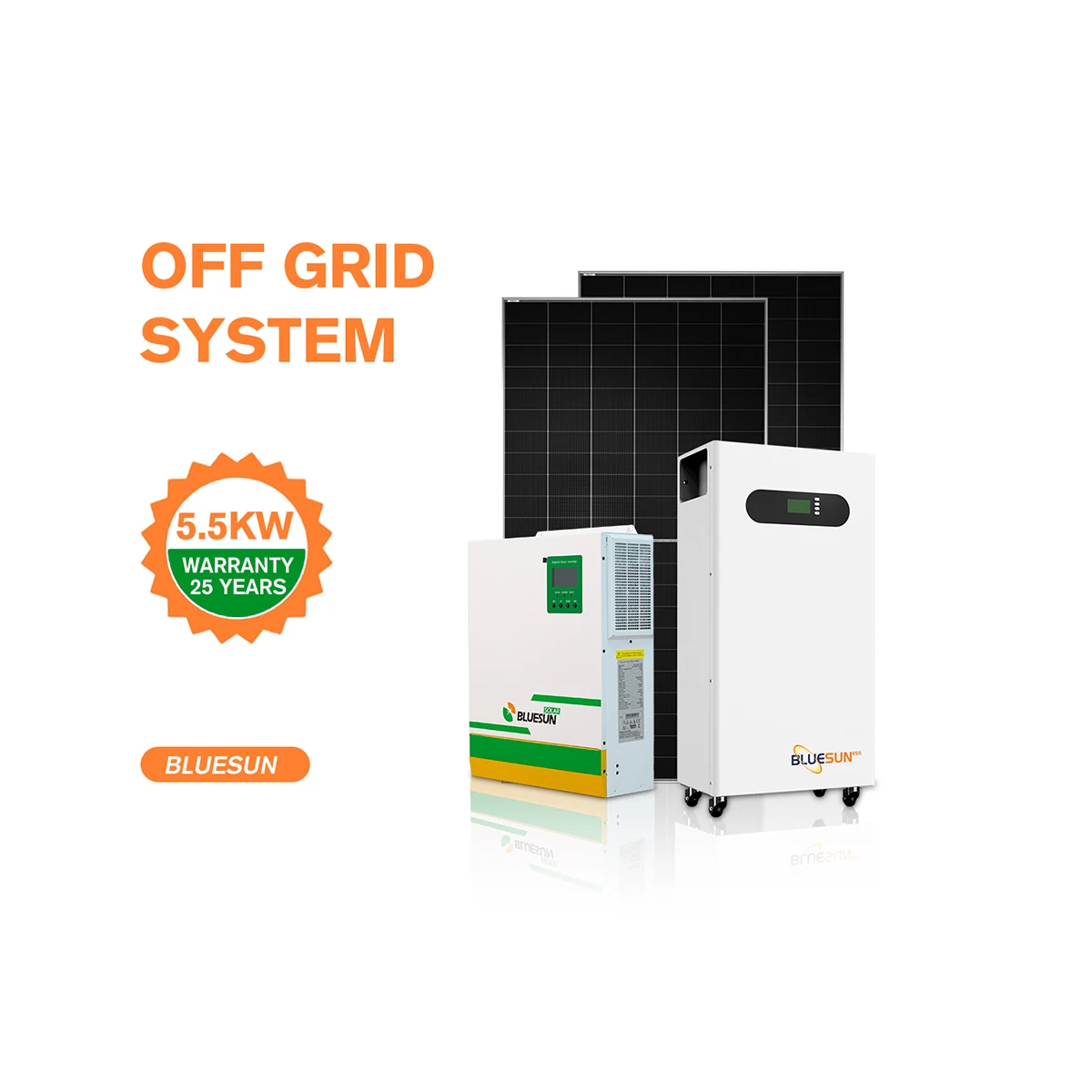 Bluesun solar battery system 5kw 10kw hybrid solar inverter off grid home use system energy storage system