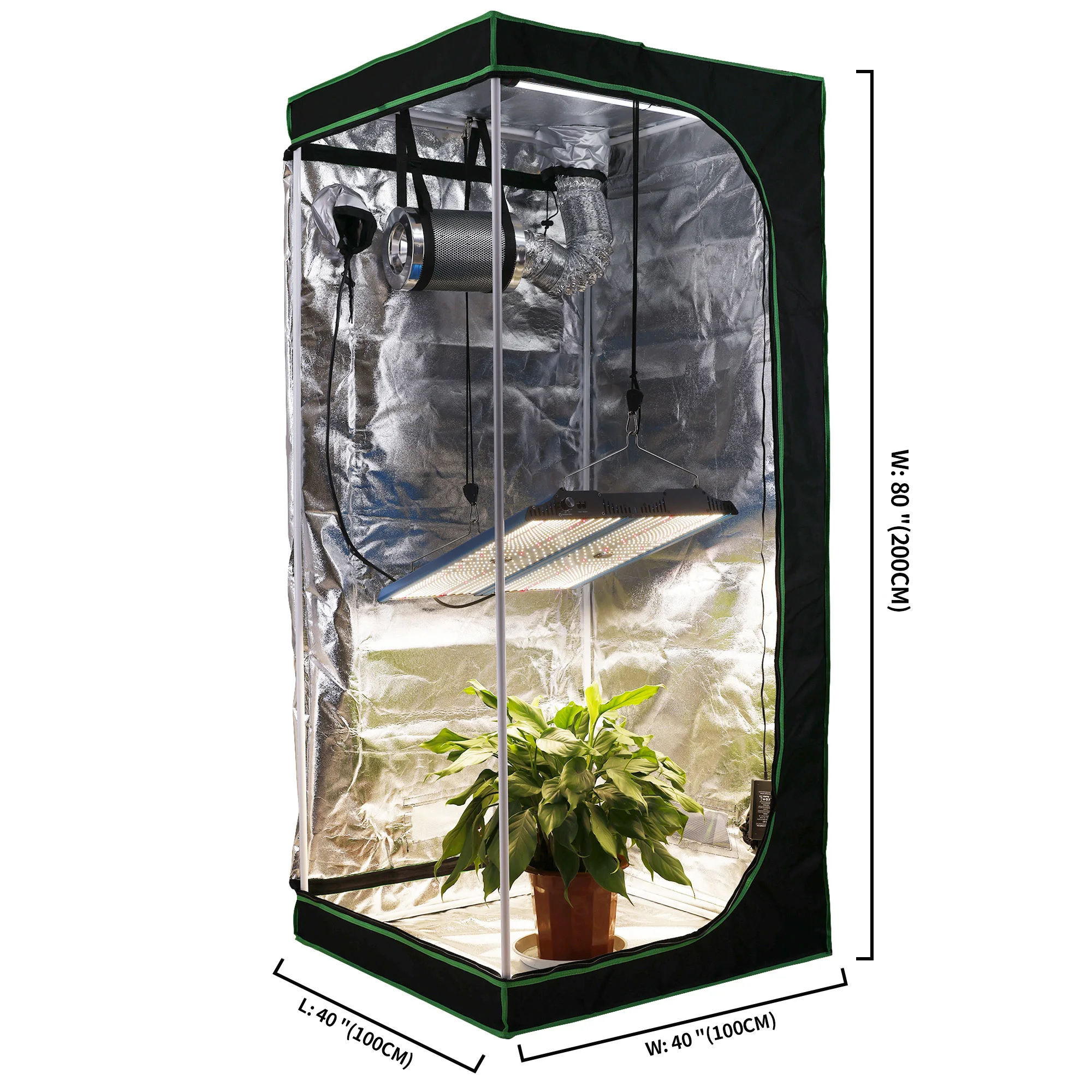 24x24 Plant grow tents led GROW LIGHTS 240w 120W indoor growing system complete kit Fabric 600D 1200D