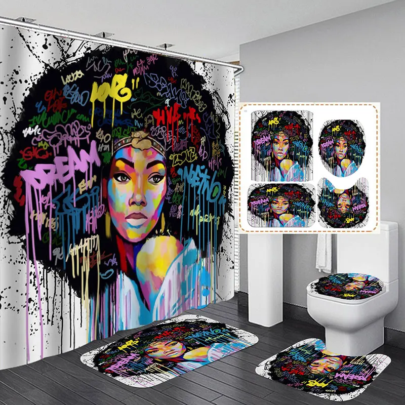 
Hot Sale Fashion Home Printing Bathroom 3d Shower Curtain 
