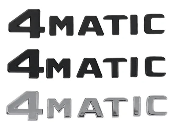 ABS 4MATIC Car Side Fender Rear Trunk Emblem Badge Chrome Decal Sticker