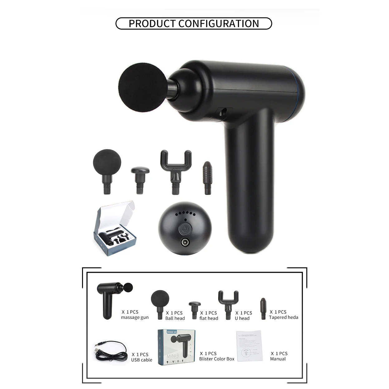 2023 New Professional Deep Tissue Percussive Vibration Body Muscle Massage Gun