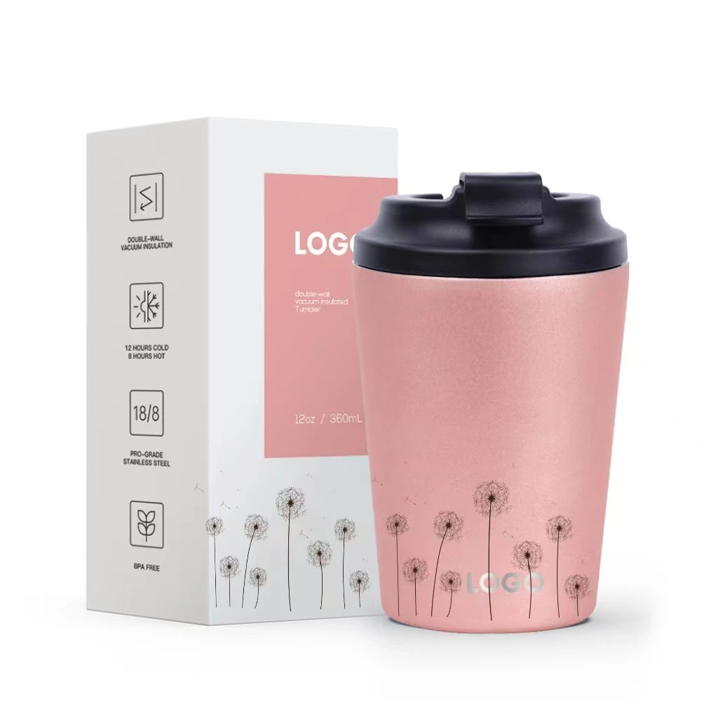 New Shape 12oz Insulated Stainless Steel Tumbler double wall Food Grade Vacuum insulated With Customized Logo and design