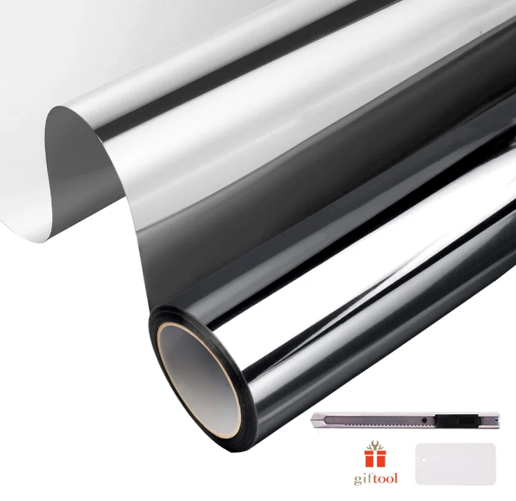  Manufacture solar reflective one way window film privacy decorative