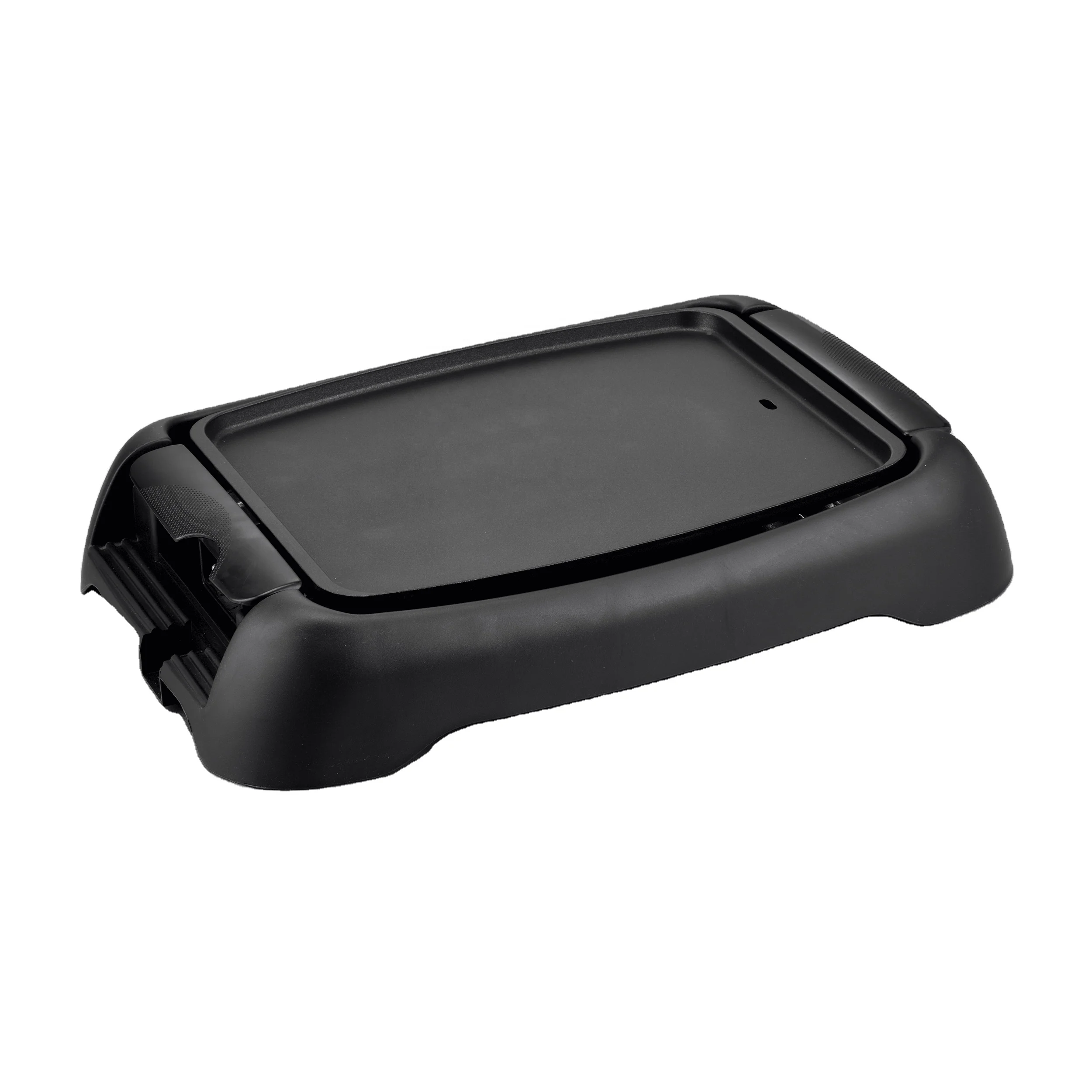 12 inch table mini electric grill with die casting aluminum flat plate of 30x24cm, smokefree indoor BBQ