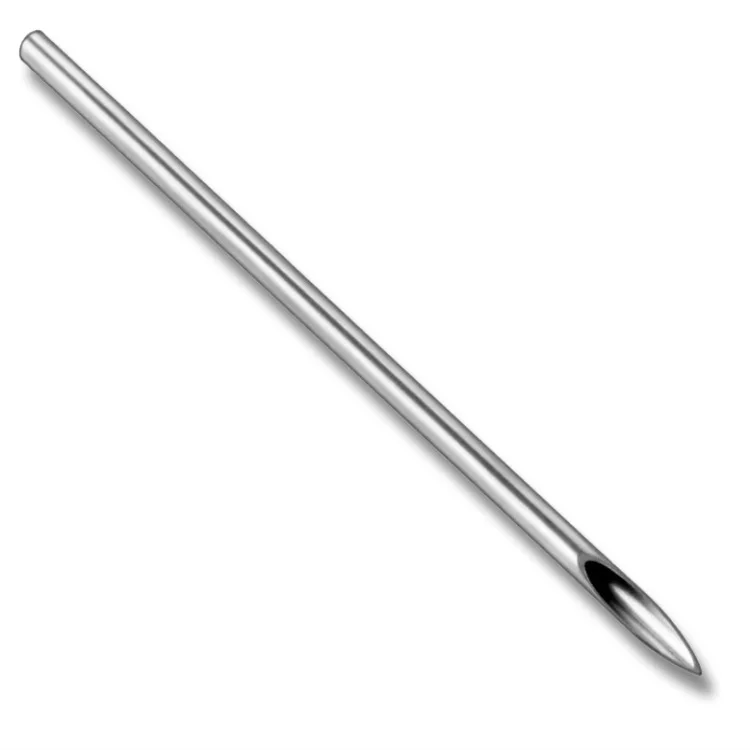 Stainless steel capillary professional manufacturer sharpening medical oblique needle laser cutting drilling and slotting