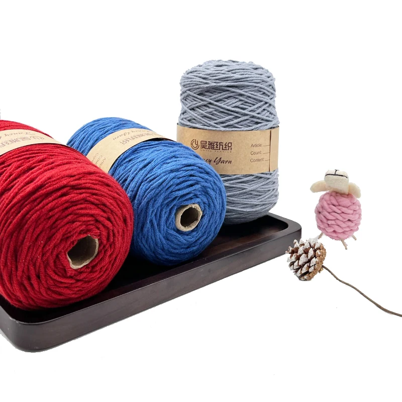 8 ply milk cotton yarn Chunky Tufting Yarn Acrylic Carpet Yarn for Tufting
