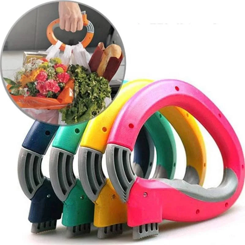2023 New Product Portable shopping bag carrier Effort hooks Grocery Bags Holder Handle Foldable Carrier Lock Kitchen Tool gift
