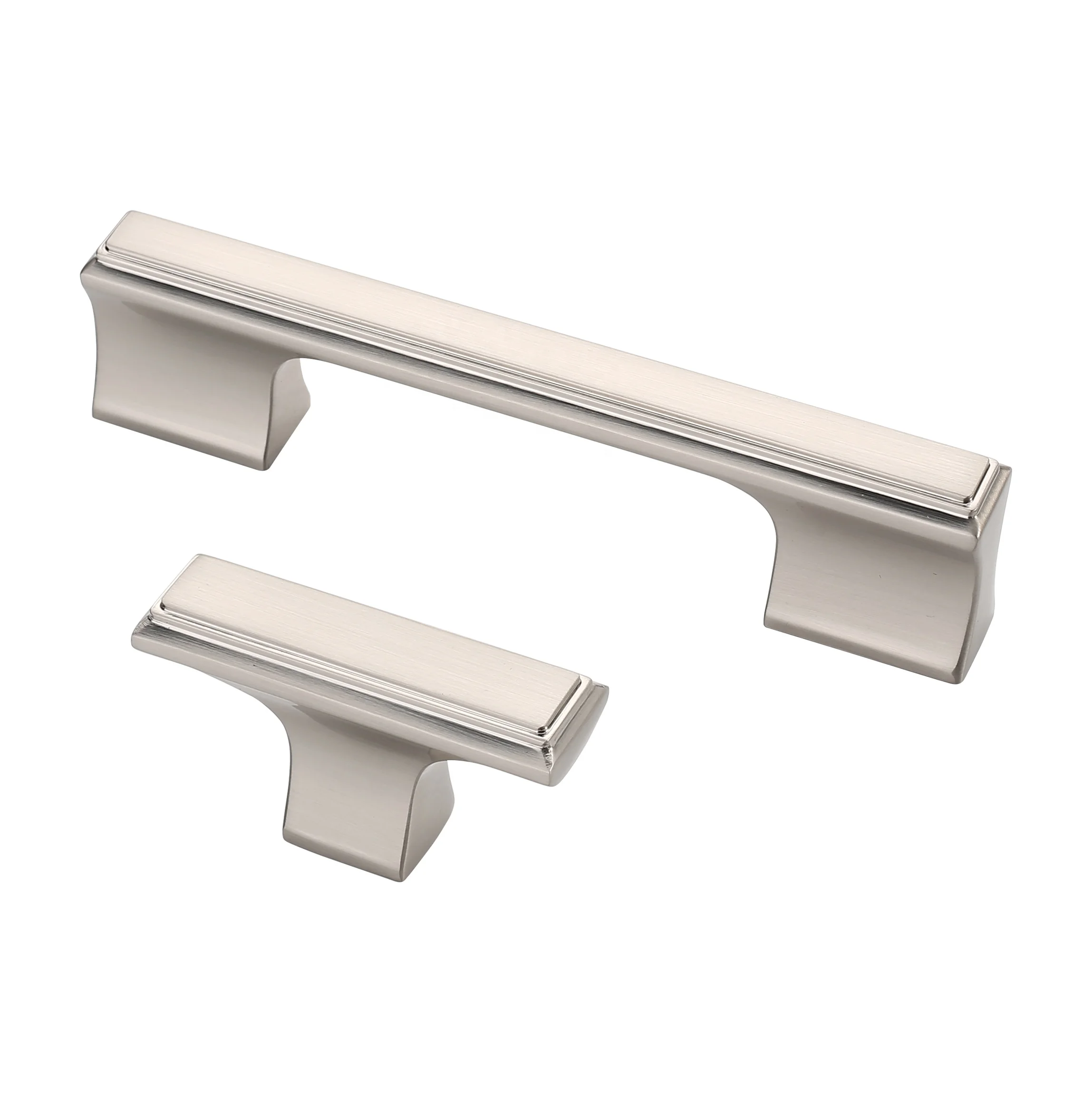 High Quality Zinc Alloy Kitchen Furniture Cabinet Handle Gold And Black Square Closet Handles