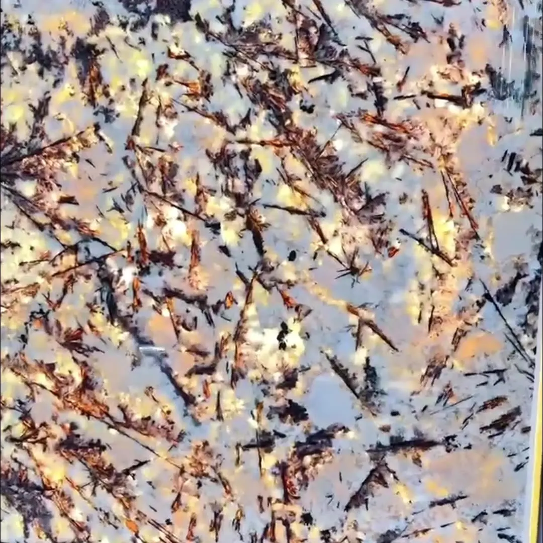 Natural Translucent Marble Golden Peacock Villa Hotel Apartment Background Wall Decoration Luxury Stone Countertop