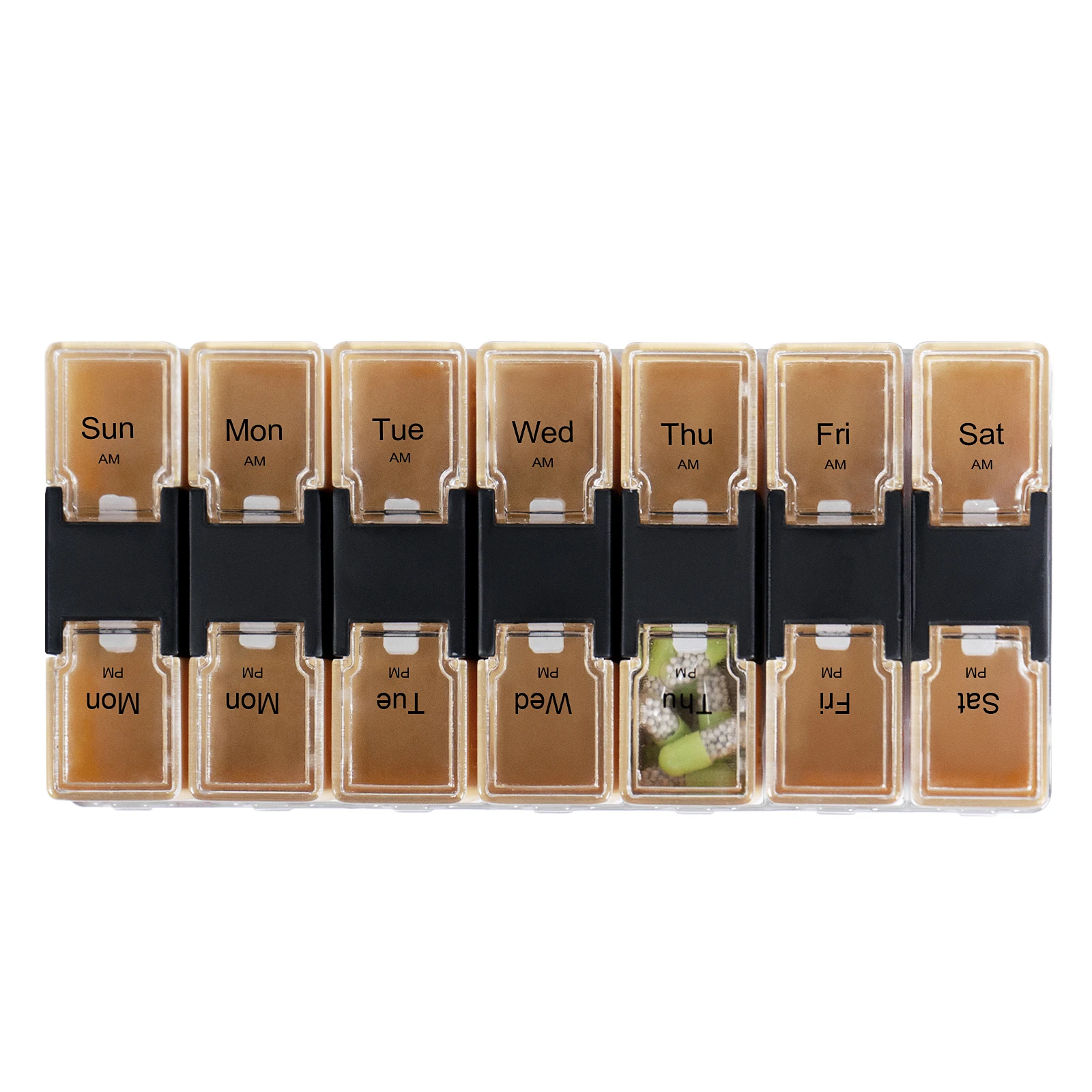 Pill Box Organizer Weekly Eco-Friendly Pill Box 7 day New Arrival Pill Case 14 Compartments Medicine Box Organizer OEM