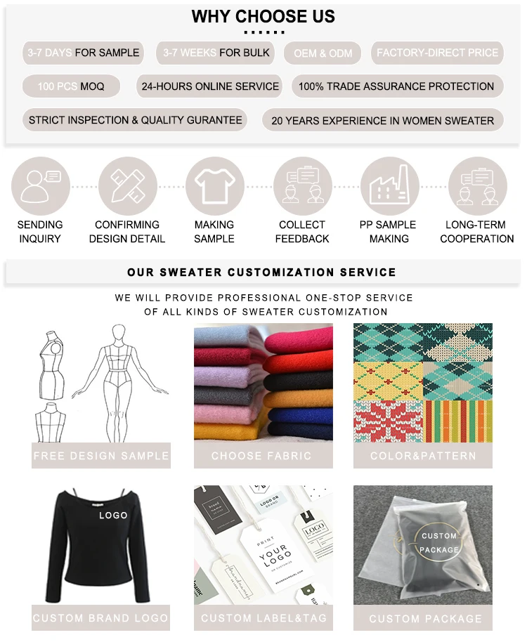 Custom Autumn Winter Winter 100% Pure Cashmere Cable knitted Sweater Skirt 2 Piece Set Outfit Sweater Top Twin Set Women