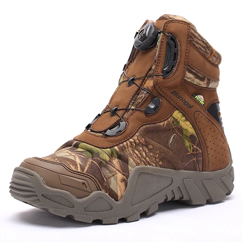  Легкая водонепроницаемая обувь из нубука с камуфляжа ткани нескользящая резиновой подошвой BOA быстрой армейские