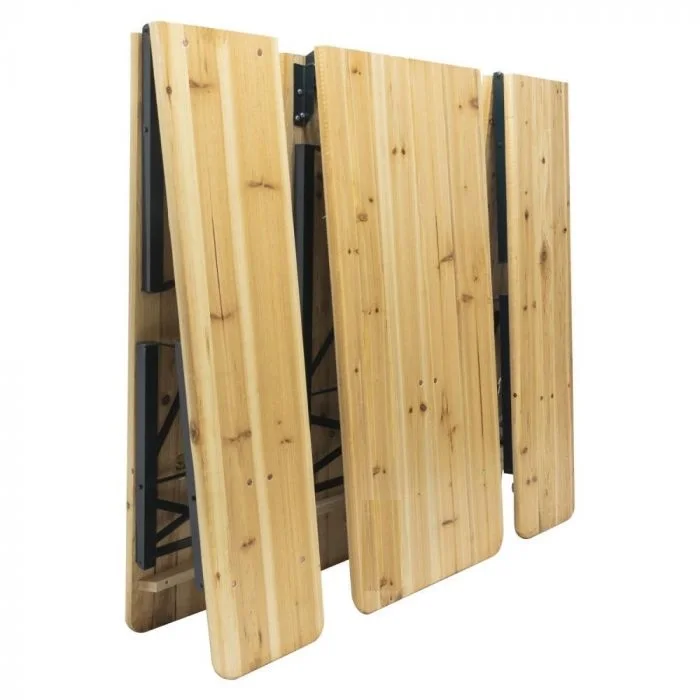 chinese factory wholesale high quality garden outdoor folding wooden beer table set