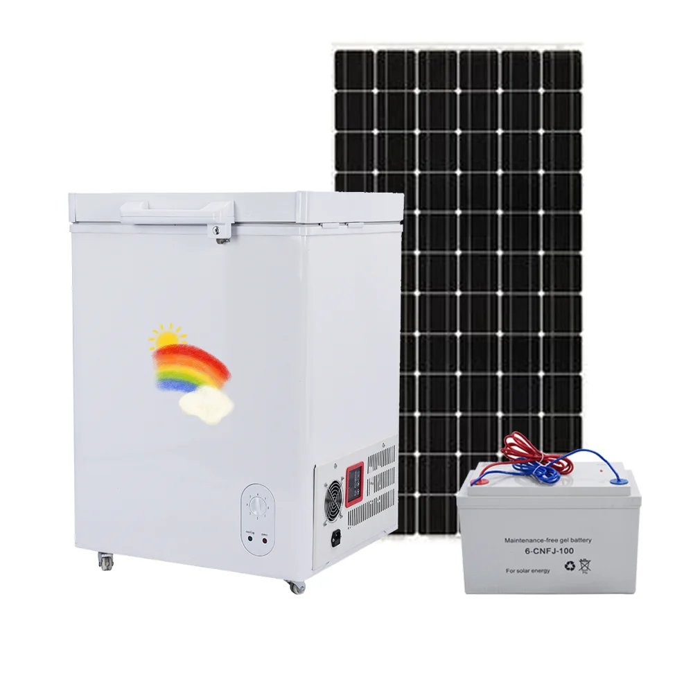 Cost effective  small solar freezer dc 12 24 V single top door 88 litres economical and practical