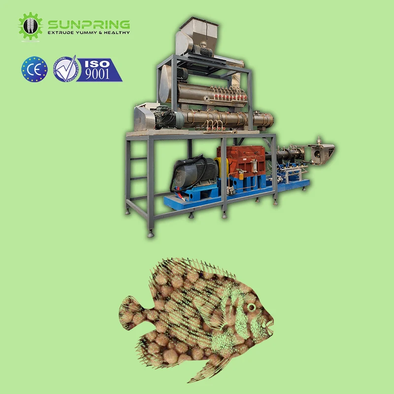 Cheap Commercial Floating Fish Feed Mill Pellet Extruder Machine Twin Screw Extruder For Feed Agricultural Fish Feed Processing
