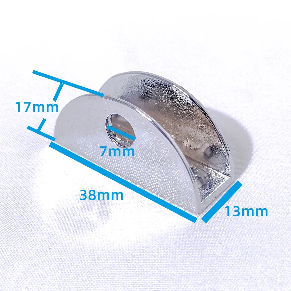 Stainless Steel Hardware Accessories Half Round Glass Clamp Clip for Shower Glass Shelf Bracket Stainless Steel Glass Clamp
