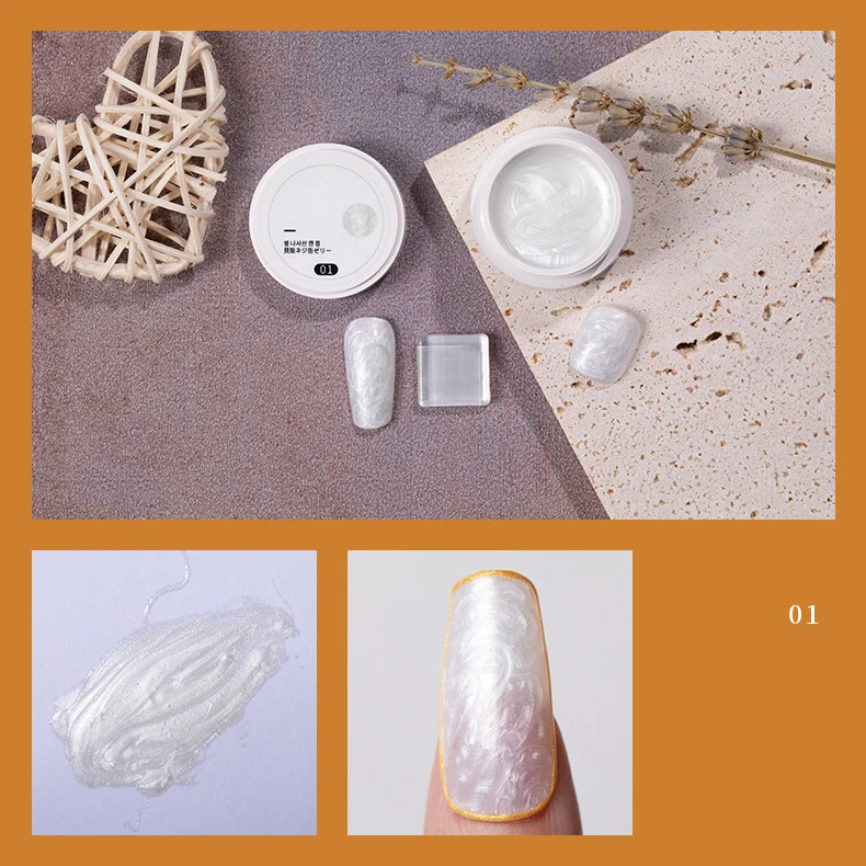 New Winter Pearl Shell Thread Nail Polish Shiny Diamond Gel Glitter Glue Painting Nail Art Design Primer gel