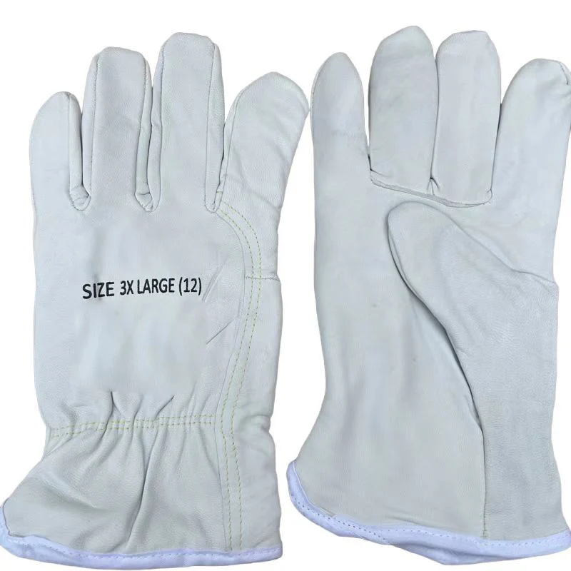Safety Soft Goatskin Leather Driver Construction Working Gloves For Men General Purpose Gloves