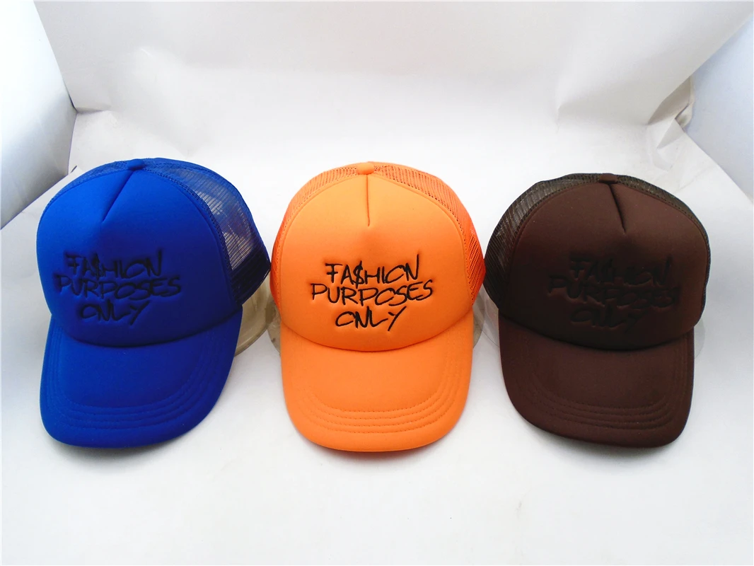 Australia Advertising Promotions Wholesale Free Sample adults size brown Mesh Foam Sport Gorras Embroidered logo trucker cap hat