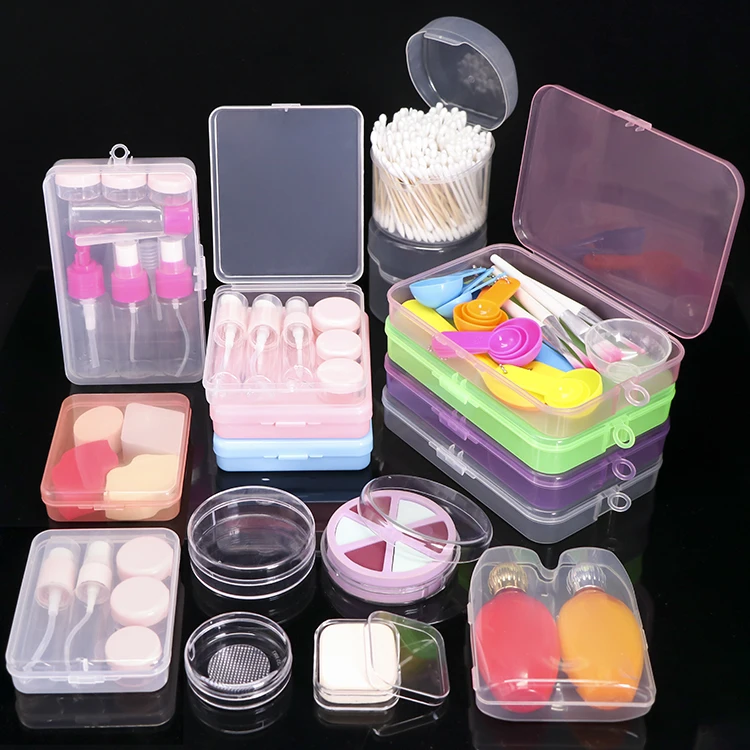 ks Plastic Eyeshadow Packaging Eyeshadow Palette DIY Makeup Display Pans Makeup Sponge Case Cotton Swab Case