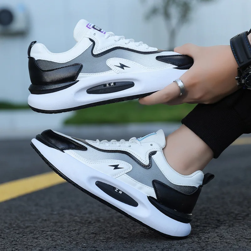 JSYWD-009  New casual breathable mesh sneakers fashion korean thick bottom running walking shoes for men stock