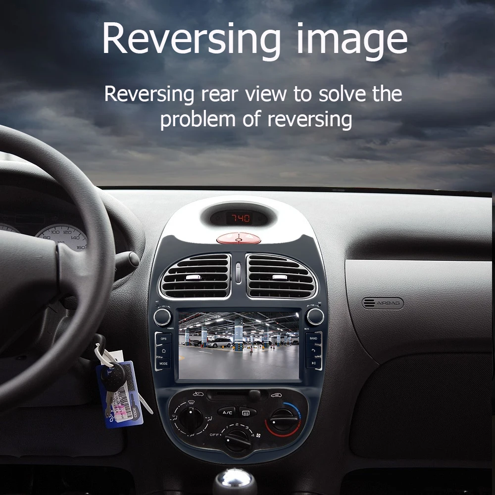 Android 11 Big Screen Player For Peugeot 206 2001-2008 4g+64g Built-in Wireless Carplay+android Auto