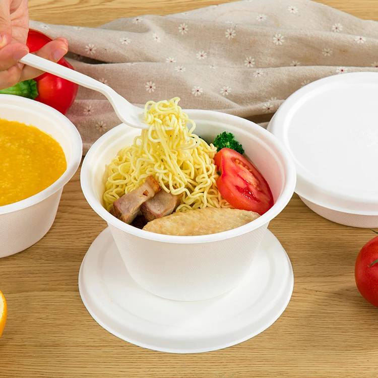 LOKYO paper pulp takeaway fast food box takeout container biodegradable container disposable salad bowl