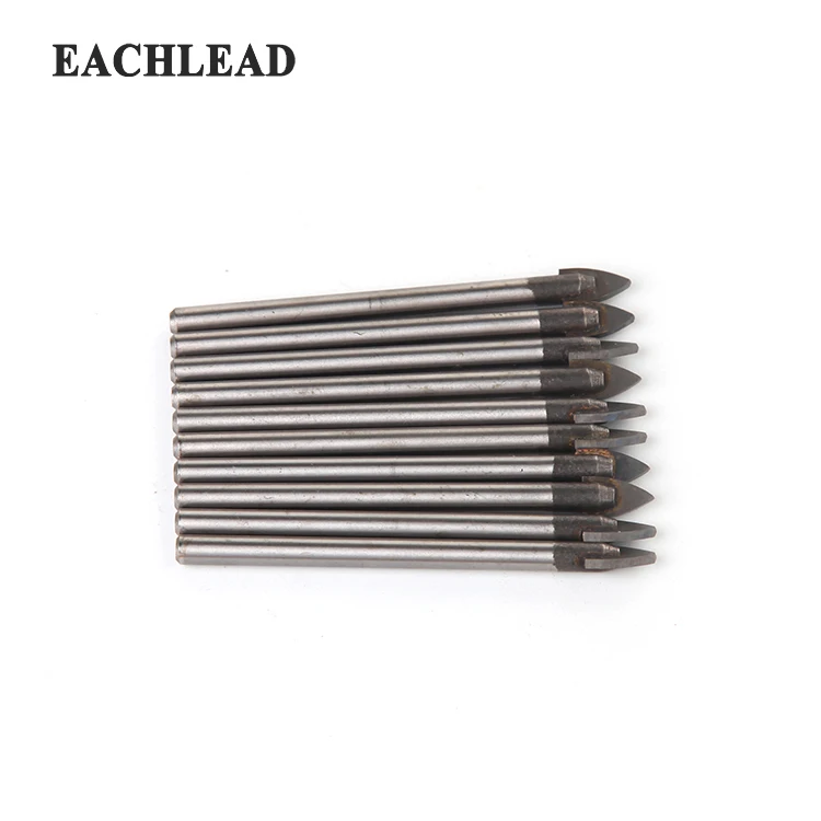 
High Quality Round Shank Triangle Head Shape Painted Spraying Glass Drill Bit For Tile 