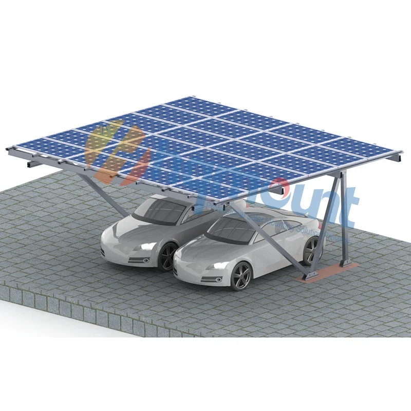 HQ MOUNT new solution PV garages bracket easy drain waterproof solar carport structural aluminium photovoltaic carport