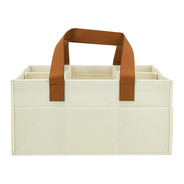 Large Nursery Storage Bin Basket Portable Holder Tote Bag for Changing Table Baby Diaper Caddy Organizer for Boy or Girl