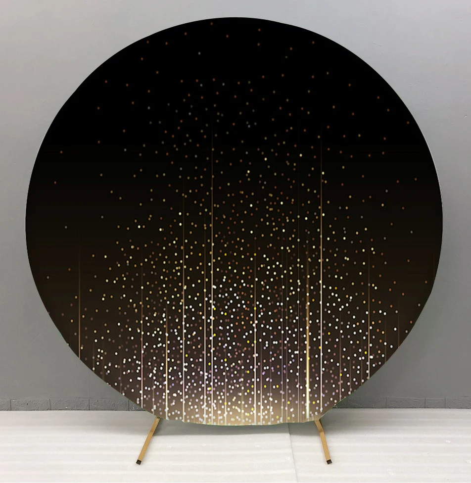 Customized Exhibition Events Birthday Party Circle Tension Polyester Fabric Design Round Wedding Circle Backdrop Stand