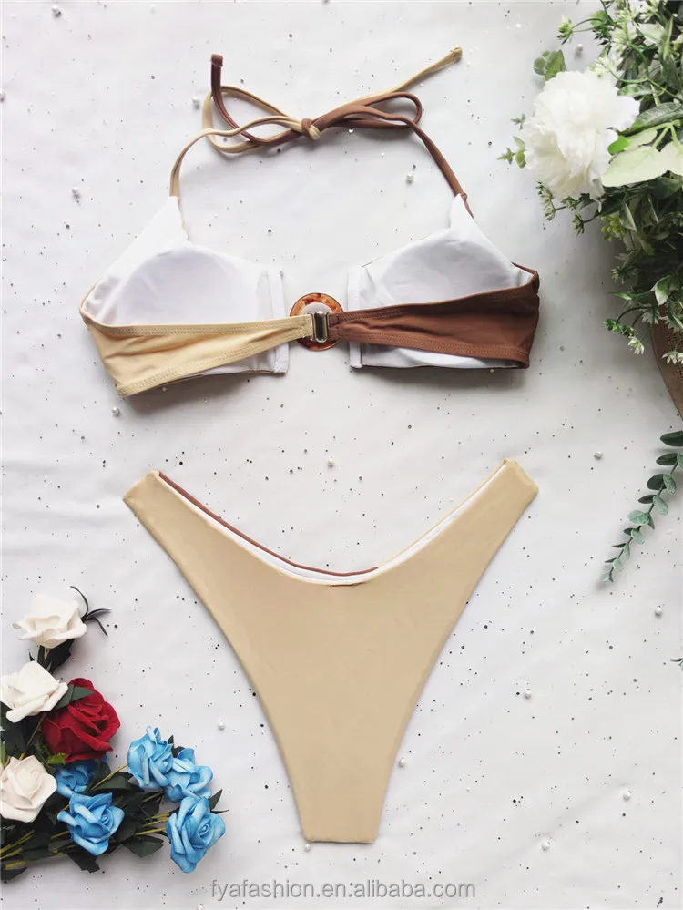 FYA4334 Wholesale Custom Sexy Buckle Strap Swimwear Beautiful Bikini Sexy Women