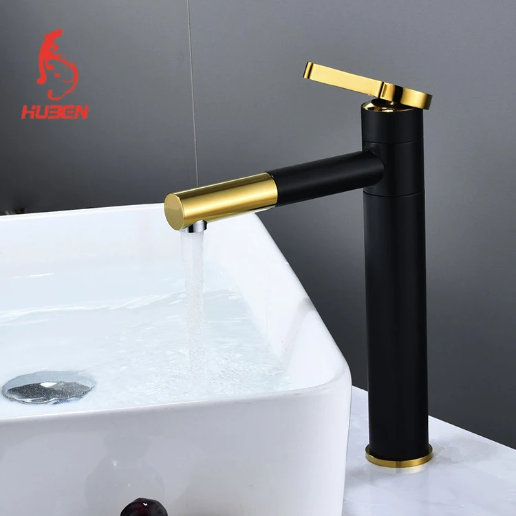 High Quality White And Gold Copper Hand Wash Basin Brass Taps Mixer Bathroom Sink Faucets