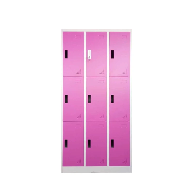 Steel Locker 9 Doors Customized Colors Multiple doors Office Furniture Manufacturer