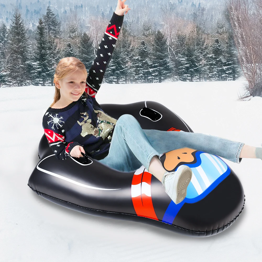 PVC Inflatable Snow Tube Sled Winter Outdoor Sports Push Winter Wholesale Sledding Snow Sled