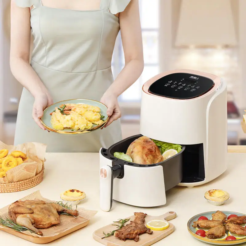 Support for custom plugs 4.5L 1430W household smart steam cooker air fryer electric with touch screen