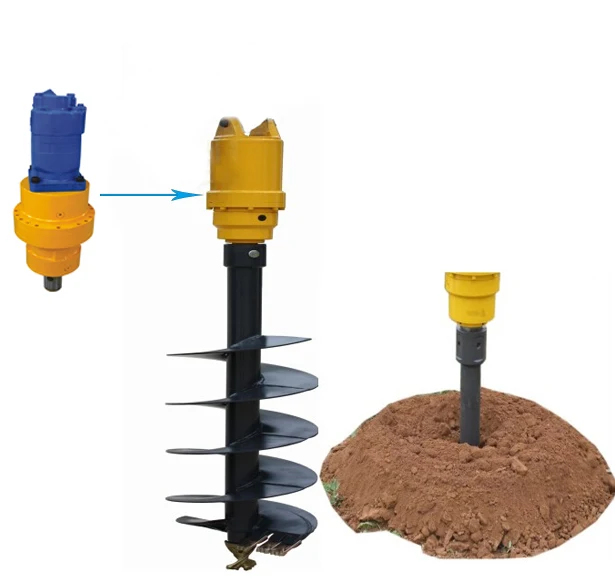 ADH30000 series 20-30T hydraulic torque auger earth drill for excavator