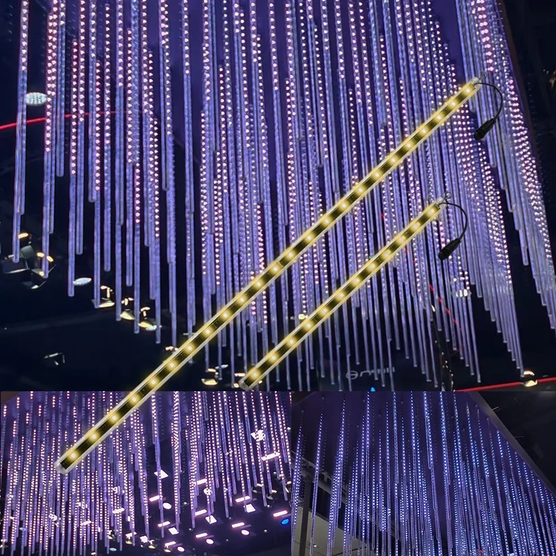 Disco club party light RGB/RGBW 3D led meteor tube 360 pixel lighting for event ceiling decoration