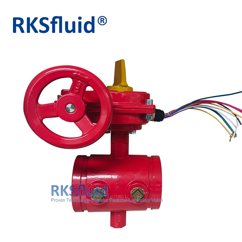 Factory Supply DN100 4inch Fire Fighting Fire Hydrant Grooved Manual Butterfly Valve