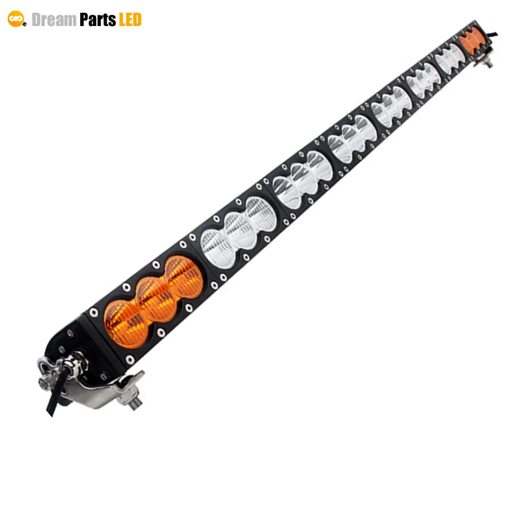 Белая, янтарная, разноцветная, Однорядная, 54 дюйма, 300 Вт, Светодиодная панель рабочего освещения для внедорожника