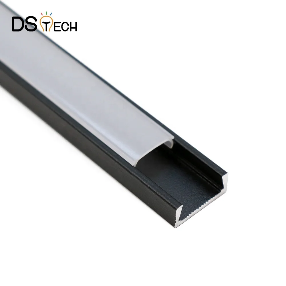 High quality Surface mounted and recessed 15*06mm LED strip light Silver Black White LED Aluminum Profile for LED strip light