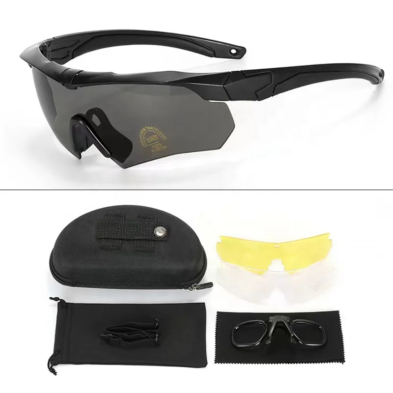 Factory price High quality tactical Goggles shooting glasses Polycarbonate lenses  Eye wear cycling Tactical glasses sunglasses