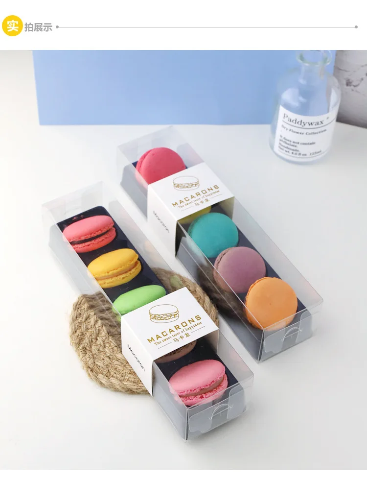 Wholesale Exquisite Macaron Box Packaging Of Macaroons Individual Shaped With Window