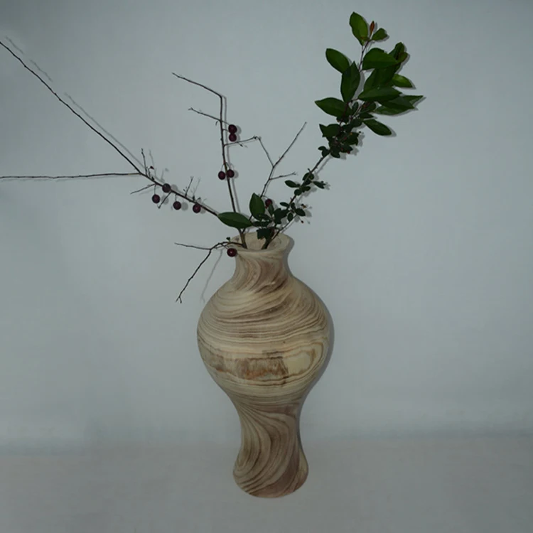 
New Original wooden handicrafts luxury style modern decoration flower vases 